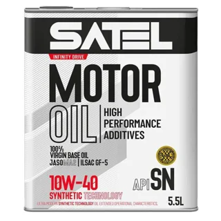 روغن موتور خودرو ساتل مدل 10W-40 SN حجم 5.5 لیتر